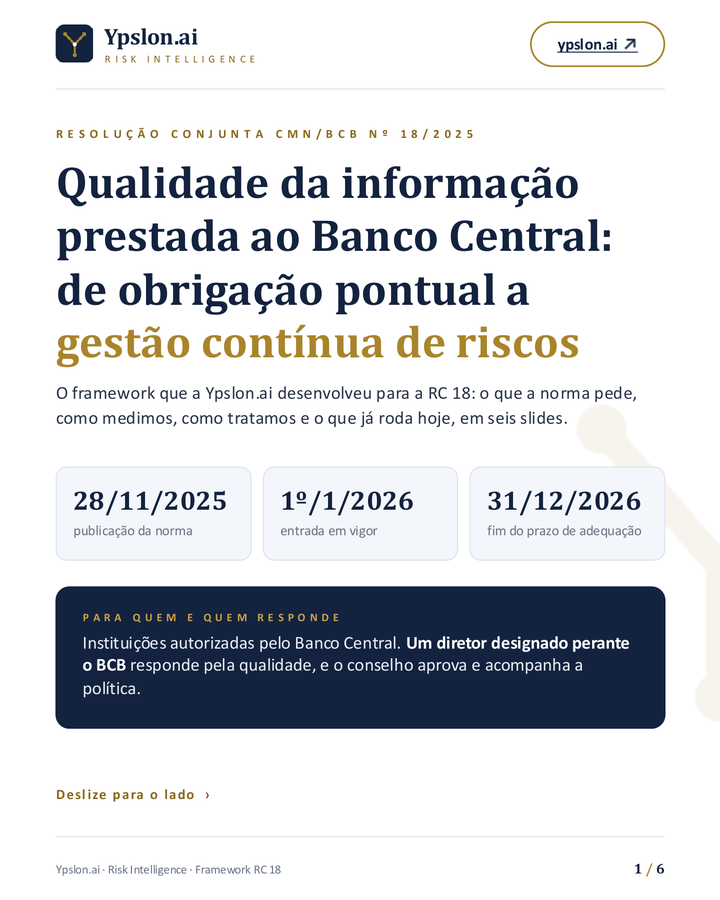 Capa do documento: Framework RC 18 da Ypslon.ai